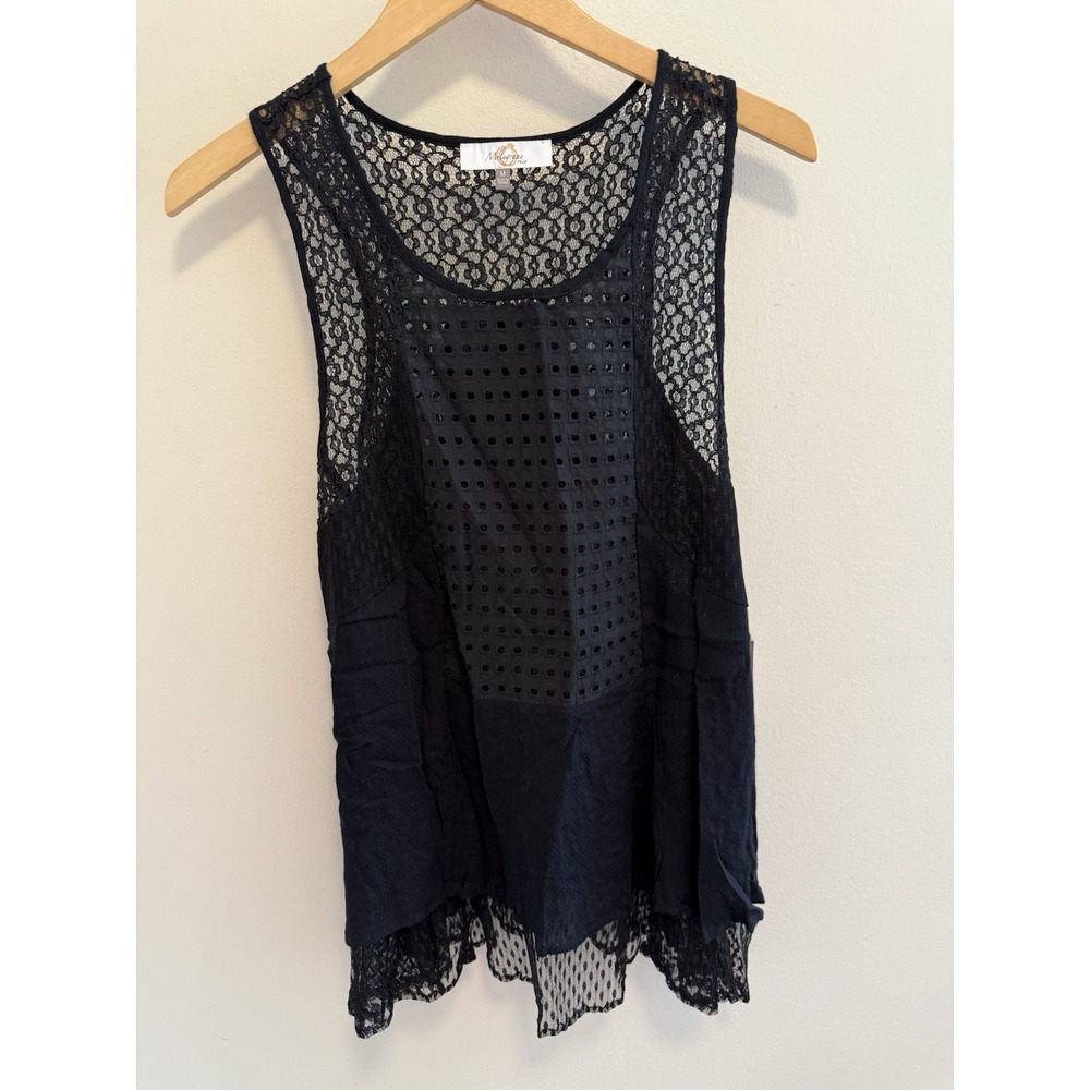 Melgrano Rico Lace Tank Black Size M